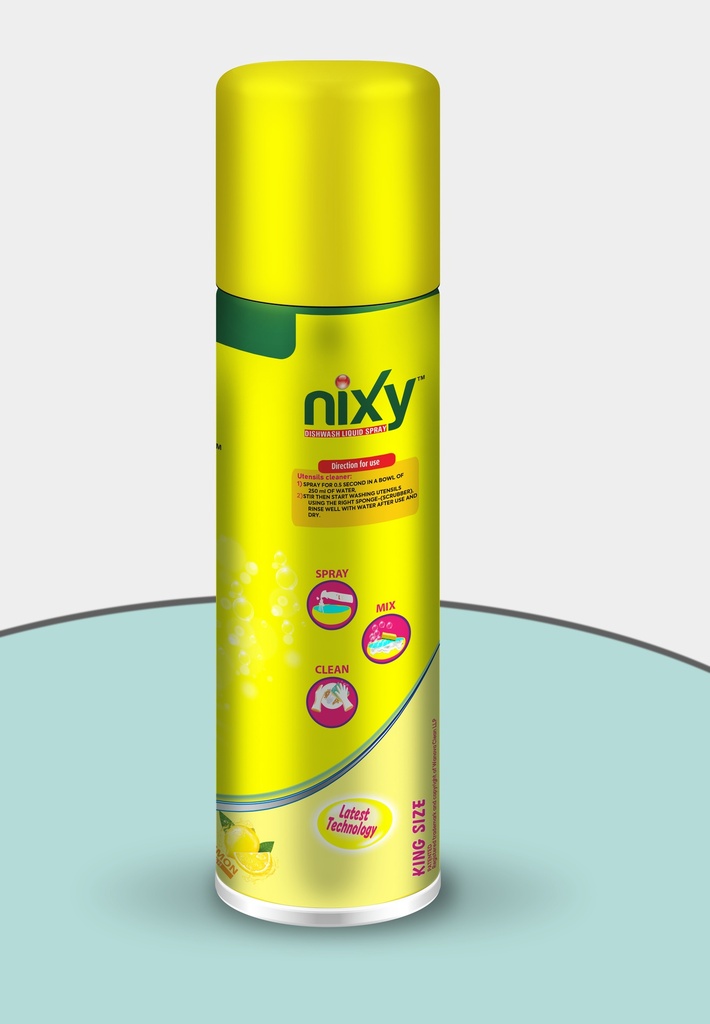 Nixy Dishwash Liquid Spray- Lemon Splash -  (Bye bye 5L) (166 Loads) King Size 500 ml