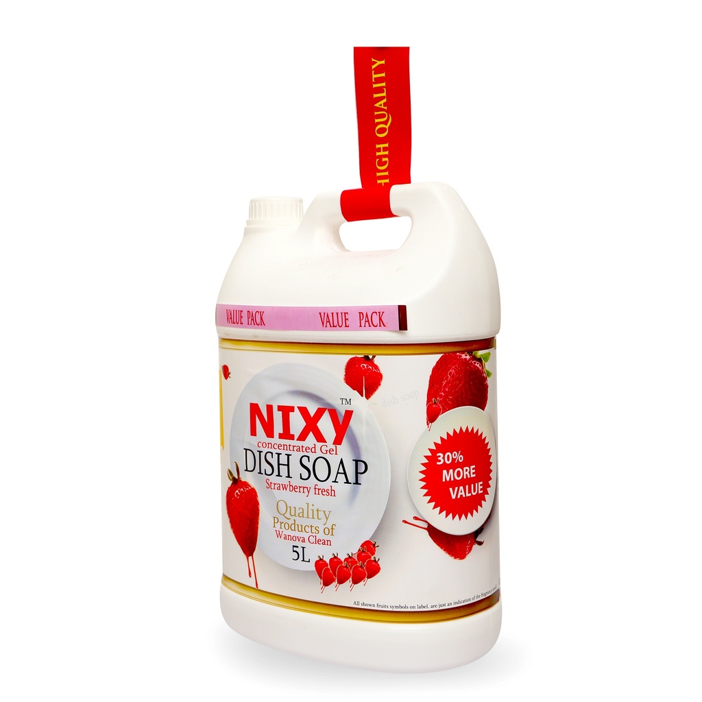 NIXY Dishwash Gel - Strawberry Fresh - 5 L