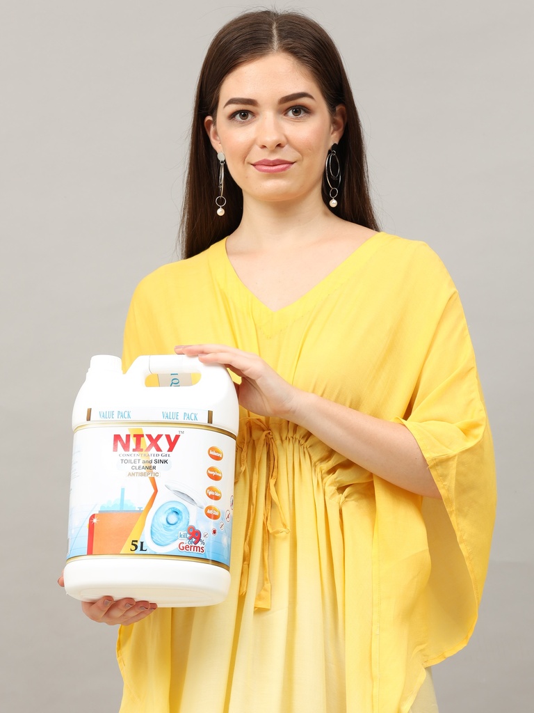 NIXY Toilet Antiseptic Bowl & Sink Cleaner - Bleach Power - 5 L