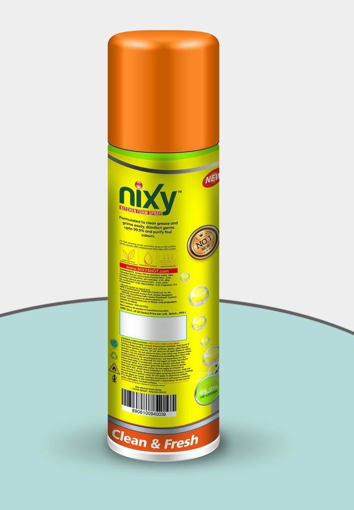 Nixy Kitchen Foam Spray- Lemon Splash - King Size 500 ml
