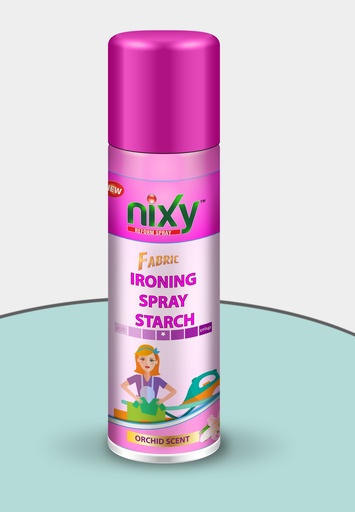 NIXY Fabric Ironing Spray Medium Starch - Orchid Scent- King Size 500ml