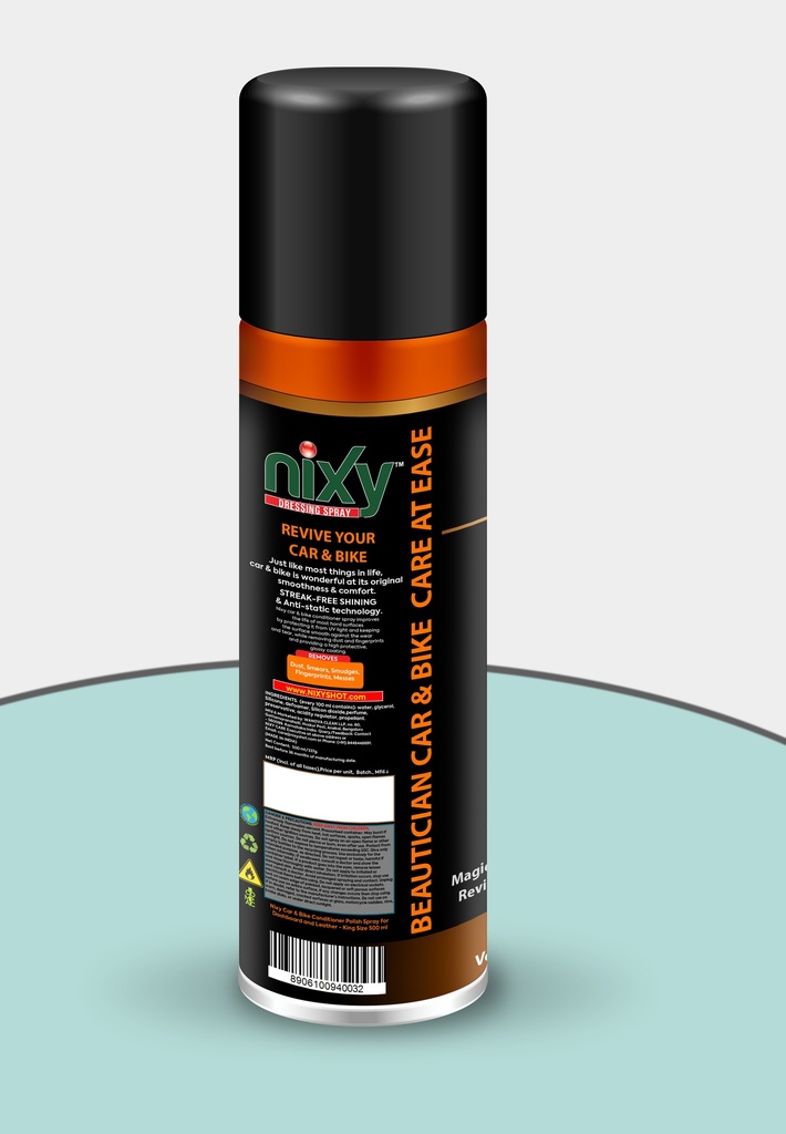 Nixy Car & Bike Conditioner Polish Spray for Dashboard and Leather - King Size 500 ml