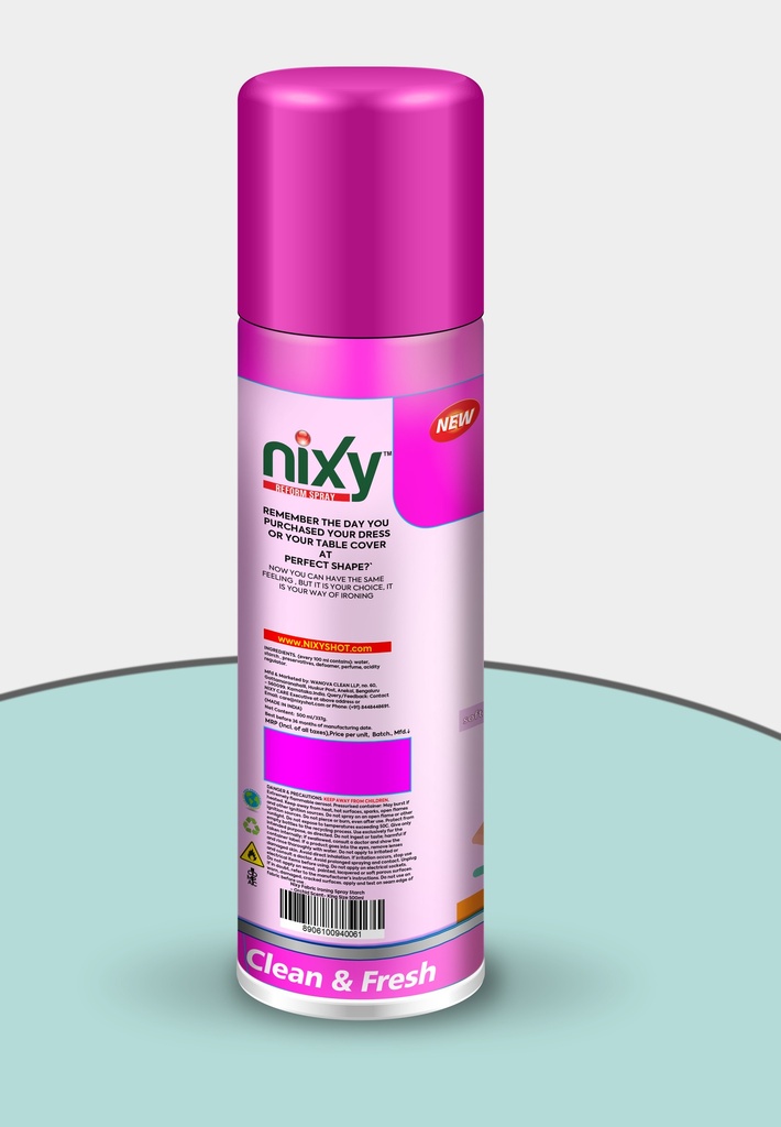 Nixy Fabric Ironing Spray Starch - Orchid Scent- King Size 500ml
