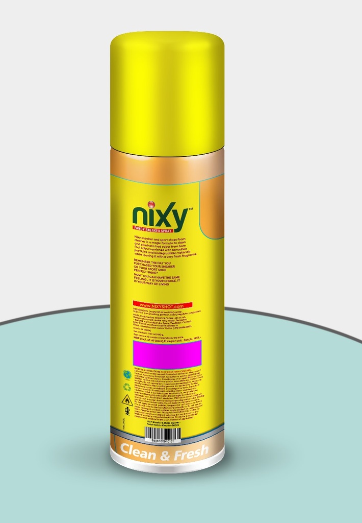 NIXY Sneaker & Shoes Cleaner Spray - Peach Scent- King Size 500ml