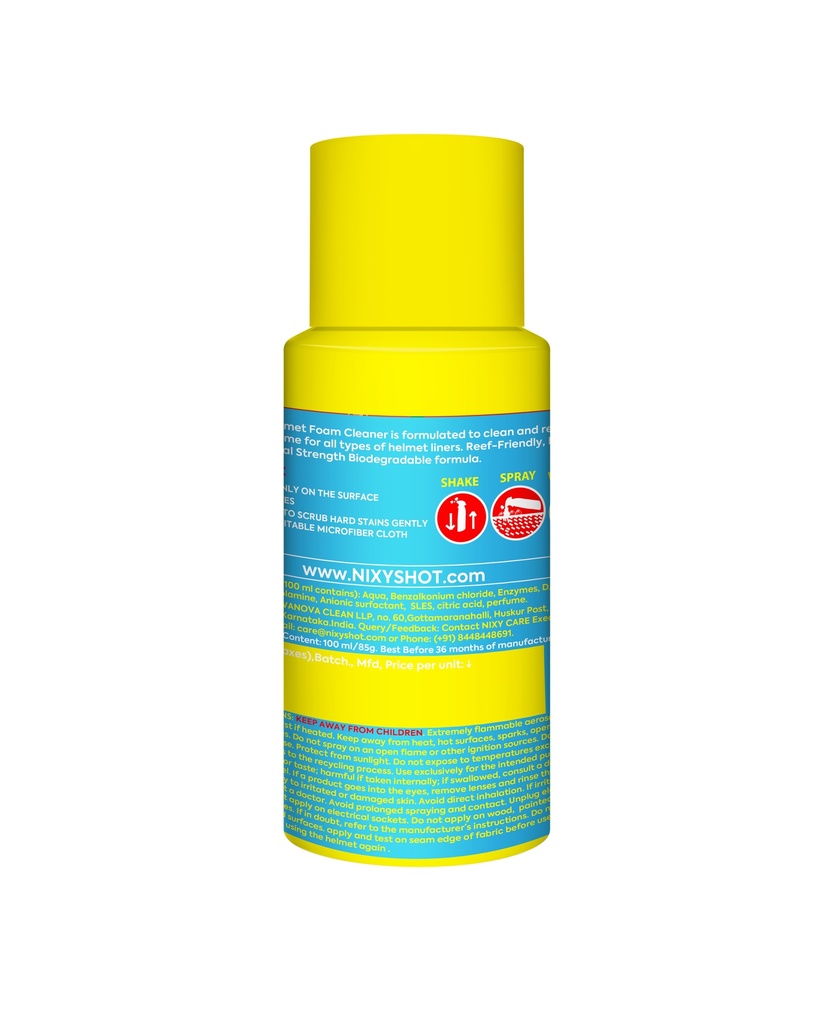 NIXY Helmet Cleaner Spray - Queen Size Aqua Fresh- 100 ml