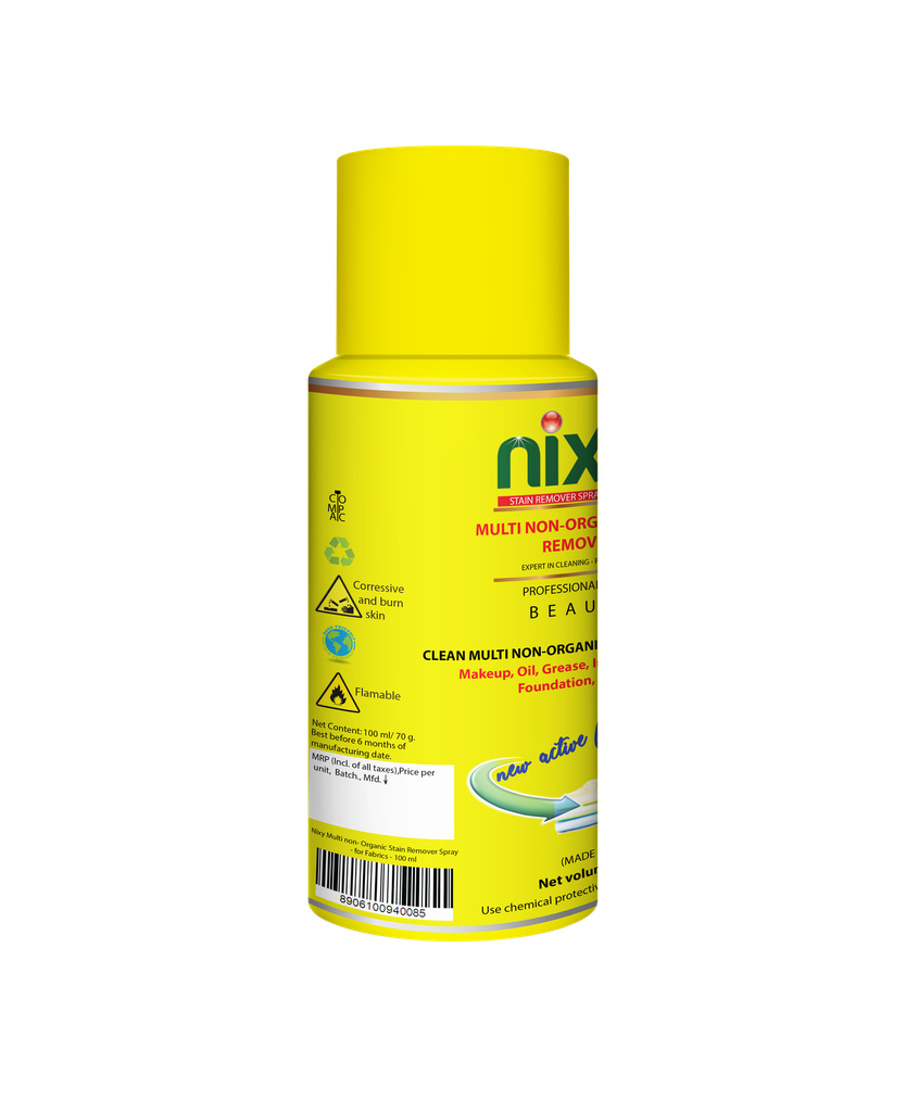 Nixy Multi Non-Organic Stain Remover Spray- for Fabrics - 100 ml