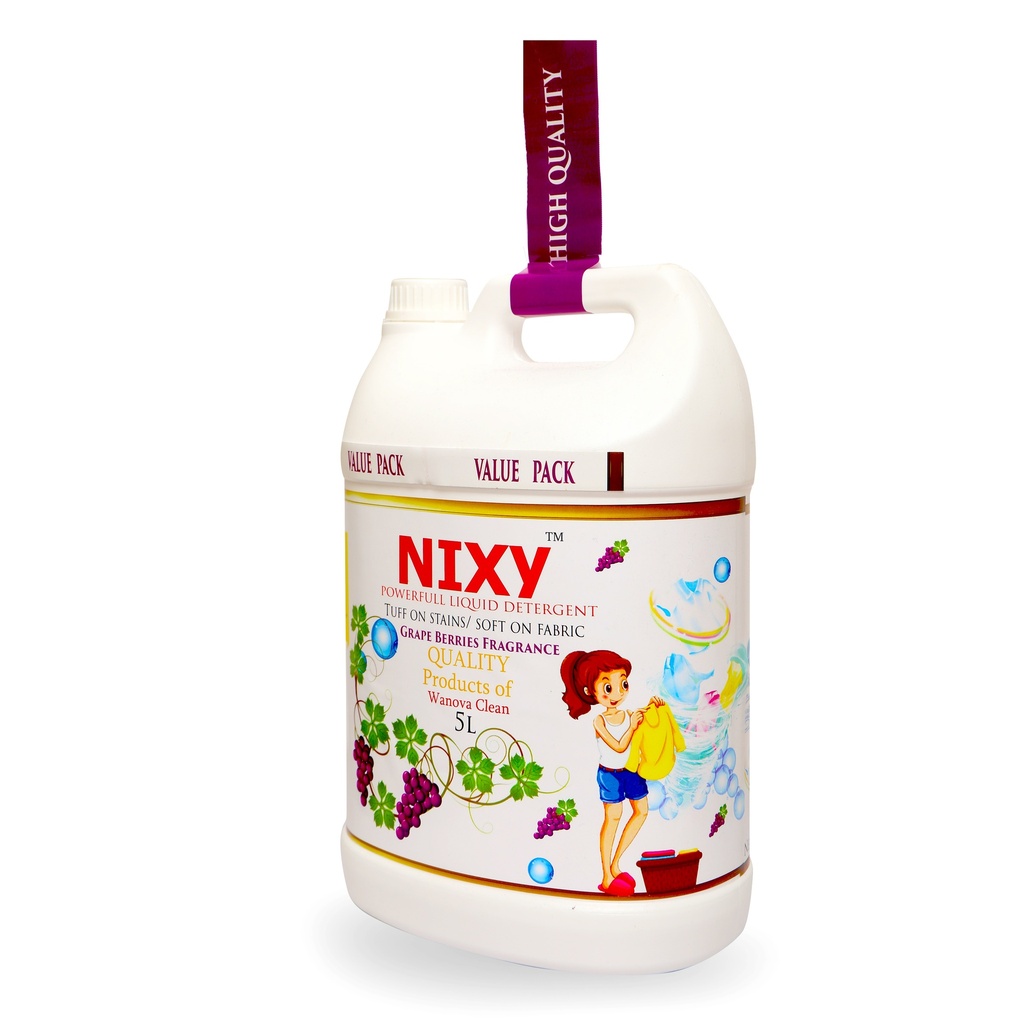 NIXY Fabric Detergent - Front Load - Grape Berry Fresh - 5 L