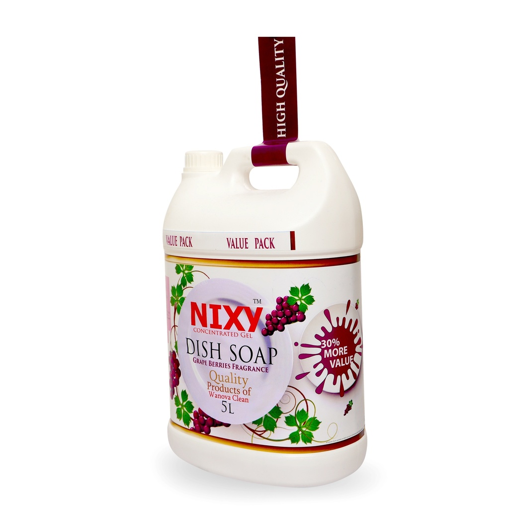 NIXY Dishwash Gel - Grape Berry Fresh - 5 L