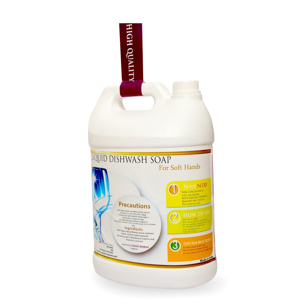 NIXY Dishwash Gel - Grape Berry Fresh - 5 L