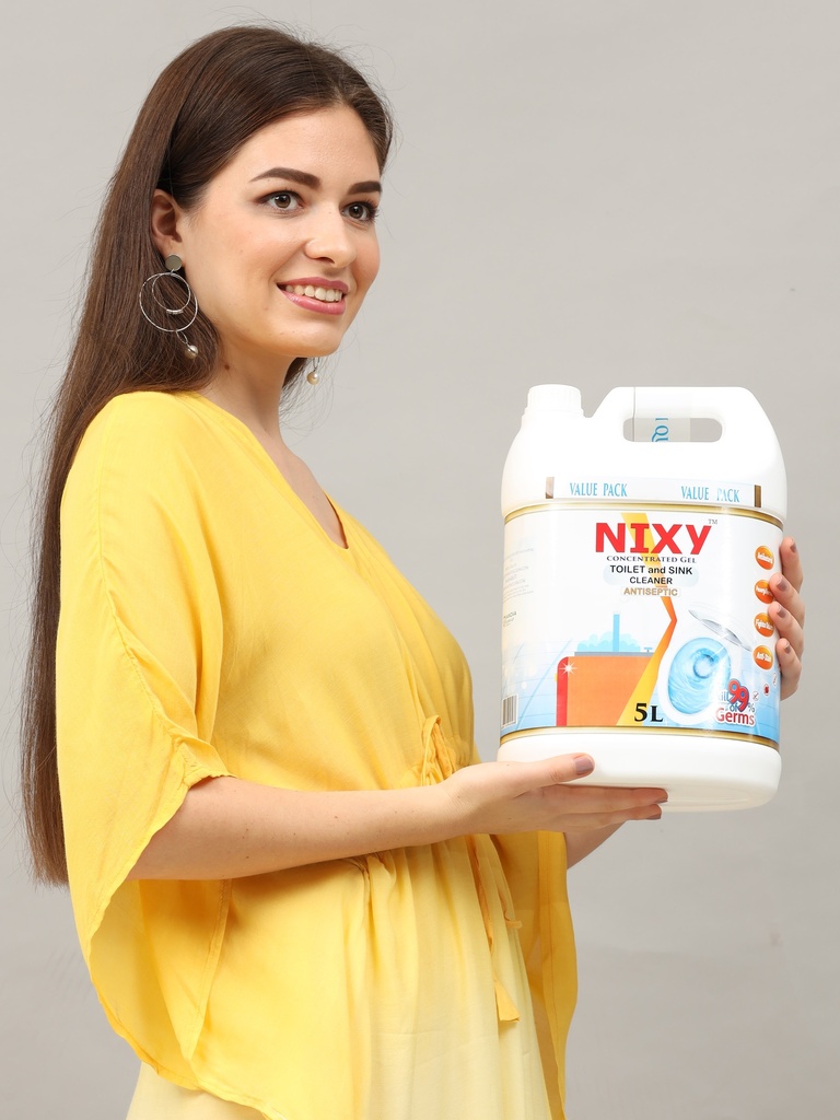 NIXY Toilet Antiseptic Bowl & Sink Cleaner - Bleach Power - 5 L