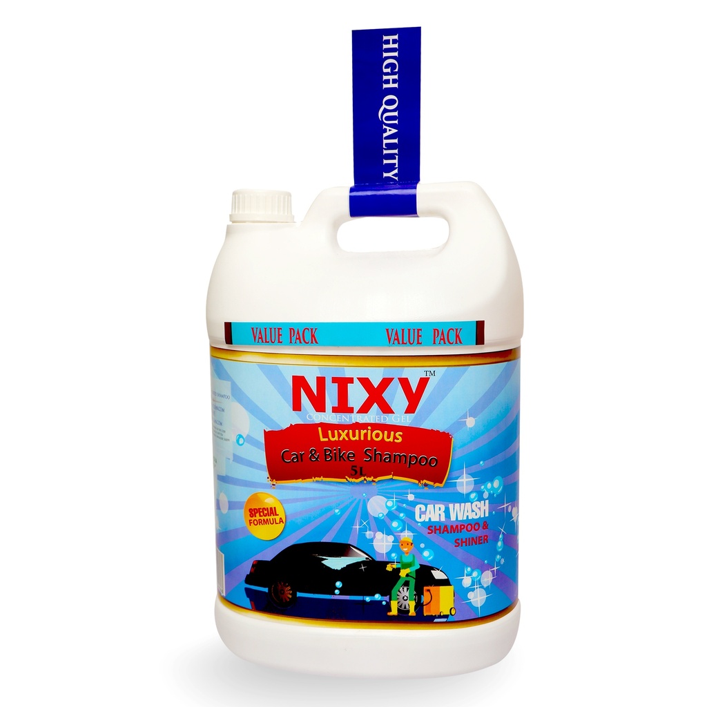 NIXY Car & Bike Shampoo - Aqua Blue Fresh - 5 L