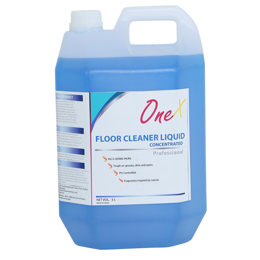 One X Floor Cleaner & Freshener - Aqua Blue Fresh - 5 L