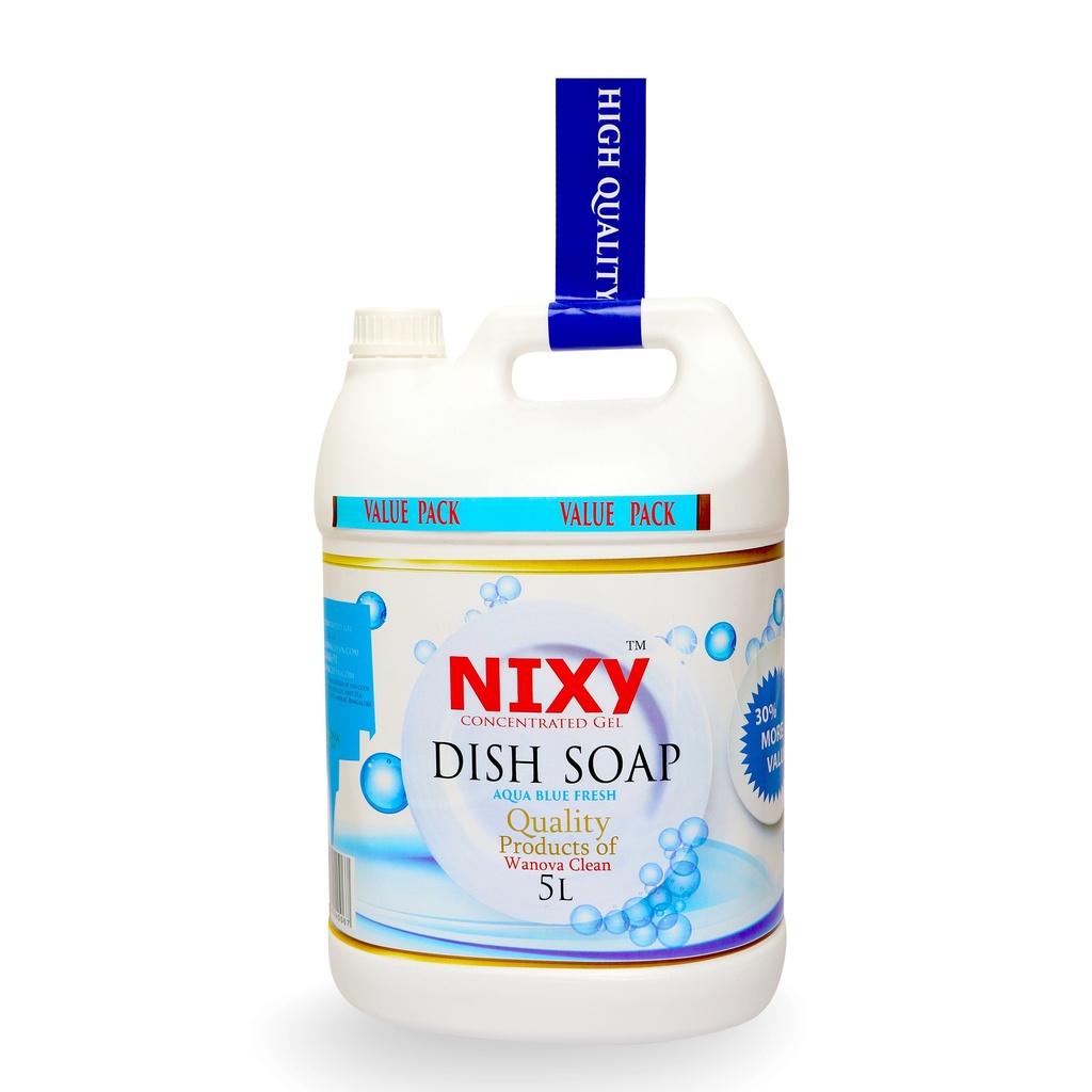 NIXY Dishwash Gel - Aqua Blue Fresh - 5 L