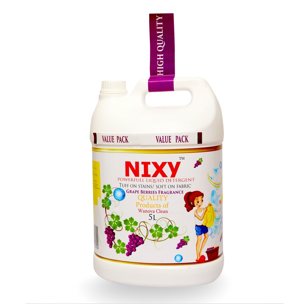 NIXY Fabric Detergent - Front Load - Grape Berry Fresh - 5 L