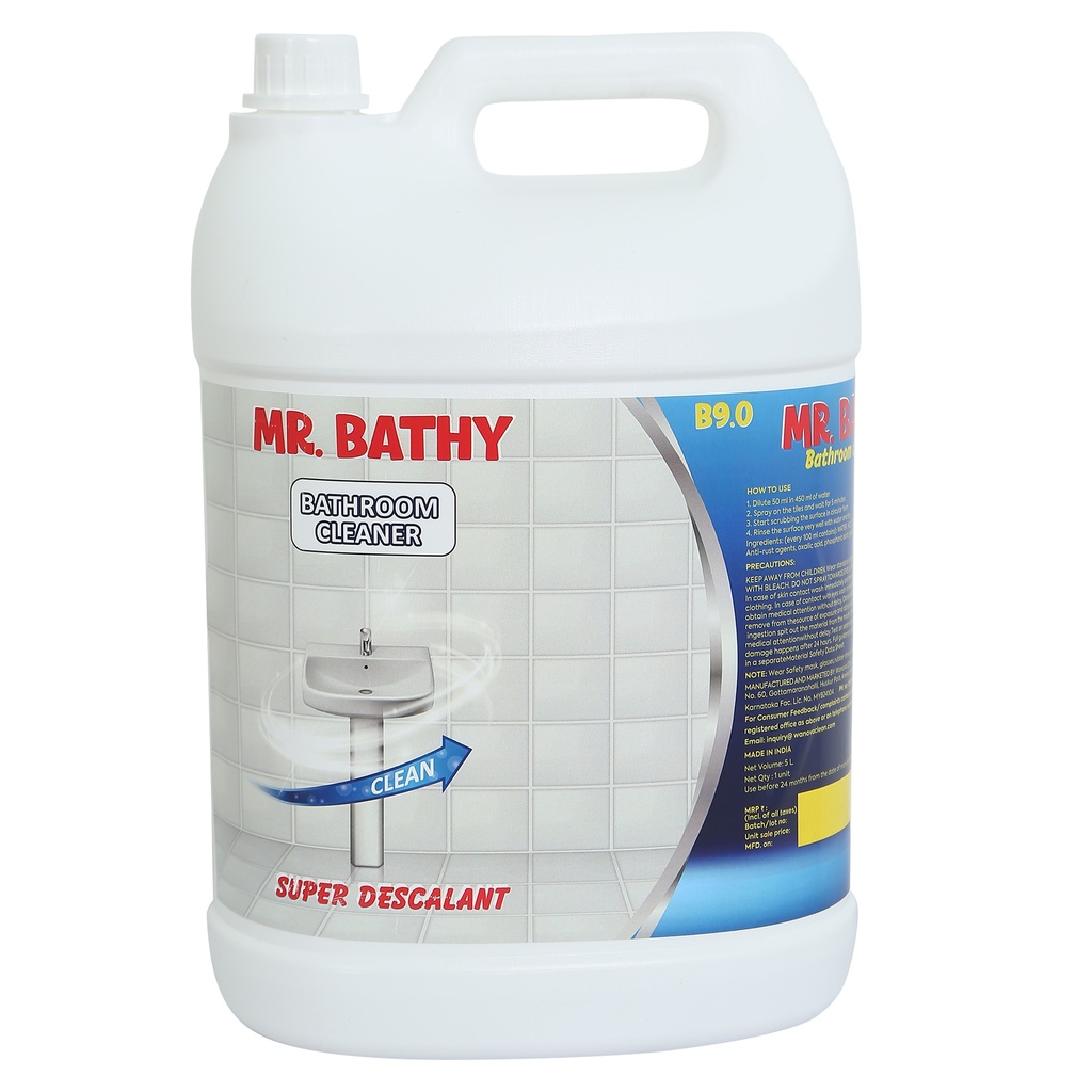 Mr. Bathy Bathroom Cleaner De-scaler Liquid B9.0 - 5 L