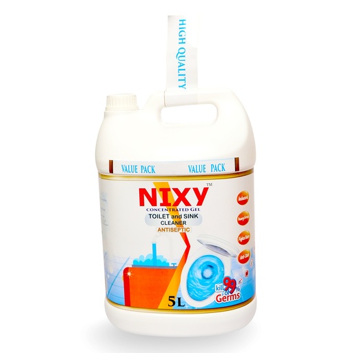 [940586-1] NIXY Toilet Antiseptic Bowl & Sink Cleaner - Bleach Power - 5 L